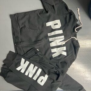 Victoria's Secret Black and White Track Pants & Joggers
